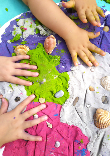 Tuban kinetischer Sand - natürliches Spielsand 2,5 kg im wiederverschließbaren Behälter-3