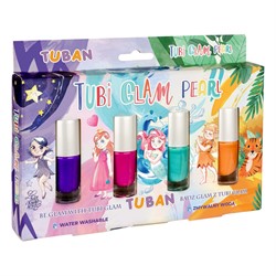 Tuban Tuban - Set â€“ Nail Polish Tubi Glam â€“ Pearl 4 PCS.