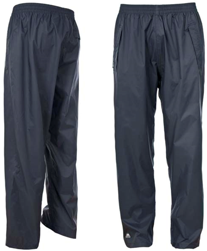 Trespass pantalon de pluie Qikpac imperméable noir XL respirant outdoor