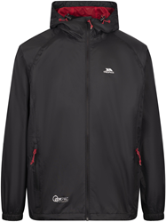 Trespass veste imperméable Qikpac unisexe noir rouge XL extérieur