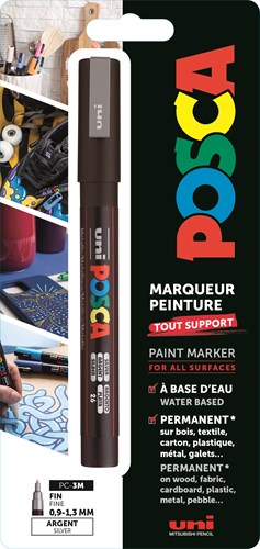 Posca marqueur peinture 3M argent - marqueur créatif pour enfants et adultes