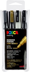 Uni Posca Uni Posca Verfmarker 4 Set 1MC Metallic