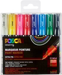 Uni Posca Uni Posca Verfmarker 8 Set 1MC Basis
