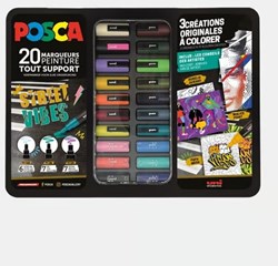Posca coffret marqueurs peinture Street Vibes 20 pièces set créatif