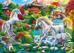 Castorland Puzzle Unicorn Garden - 300 Teile Kinderpuzzle Einhorn