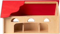Van Dijk Toys Holzspielzeug Bauernhof - naturrot (Kita-Qualität)