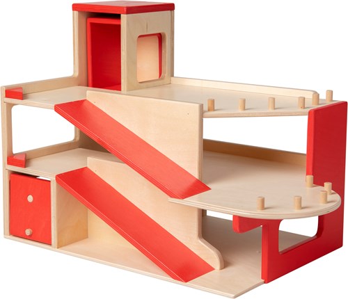 Pertina Van Dijk Toys Holzspielzeug Garage, 2 Etagen mit Aufzug (Kinderbetreuungsqualitt)-2