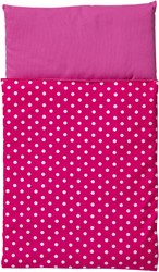 Van Dijk Toys Couette - Rose avec des pois blancs