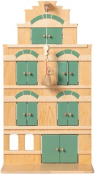 Pertina Van Dijk Toys Holzspielzeug Lagerhaus grn inklusive Erbsensckchen - Vintage grn (geeignet fr Kindertagessttten)