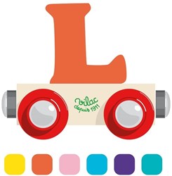 Vilac Spielzeug Zugwaggon Buchstabe L mehrfarbig Kunststoff