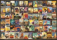 D-Toys puzzle collage vintage voyage 1000 pièces carton