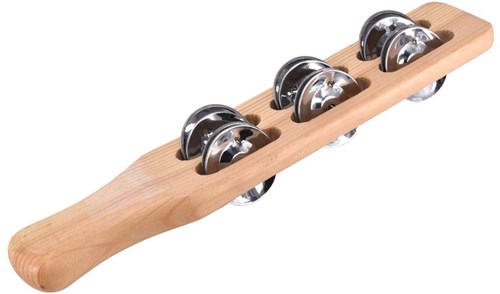 Voggenreiter instrument de musique - Bâton à grelots bois enfants