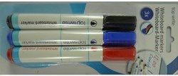 Edco set de marqueurs pour tableau blanc - 3 couleurs rouge bleu noir