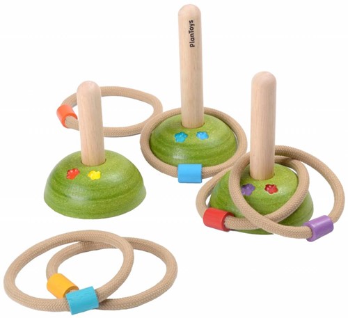 Plan Toys  Holzspiel für Draußen Wurfspiel Ringe 5652