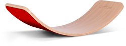 Wobbel Balance Board Original rot Filz - FSC Buchenholz Spielzeug