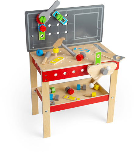 BigJigs Holz Werkbank Spielzeug für Kinder - Werkbank mit Werkzeug
