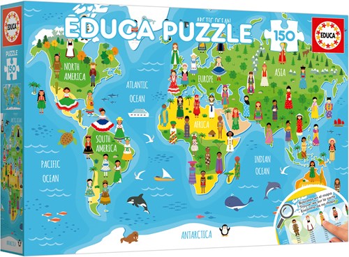 Educa Puzzle - Mädchen der Welt - 150 XXL Teile aus Karton-2