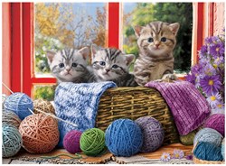 Eurographics Puzzle Knittin' Kittens - 500 XL Teile