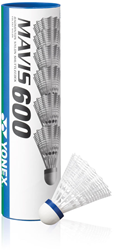 Yonex Mavis 600 Shuttles (Tube of 6) - White -