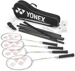 Yonex set de badminton 4 joueurs - ensemble complet avec raquettes et filet