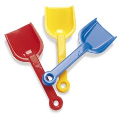 Dantoy pelle à sable plastique 24cm - jouet bac à sable rouge jaune bleu