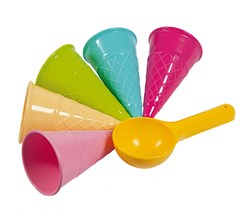 Androni Giocattoli Strandspielzeug Set Eiscreme Sandformen 6-teilig